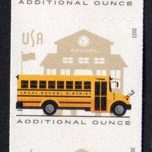 Scott #5741 School Bus Additional Ounce (24¢) Strip of 5 Coil Stamps - MNH