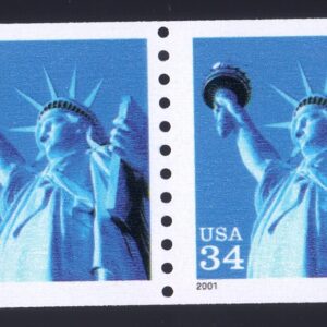 Scott #3476 Statue of Liberty Coil of 2 (Pair) Stamps - MNH