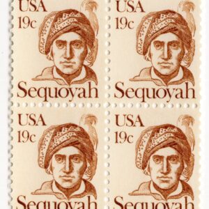 Scott #1859 Sequoyah Block of 4 Stamps - MNH