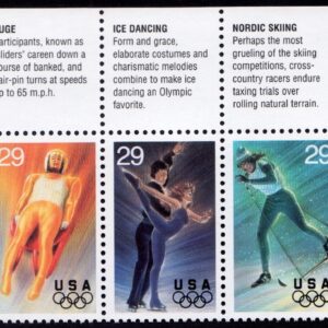 Scott #2811a (2807-11) Winter Olympics 29¢ Top Plate Strip of 5 Stamps - MNH