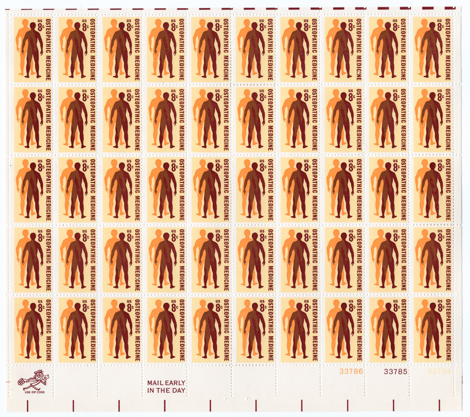 Scott #1469 Osteopathic Medicine Sheet of 50 Stamps - MNH
