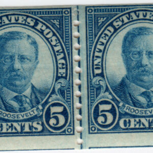 Scott #602 Teddy Roosevelt Joint Line Pair - MNH #3