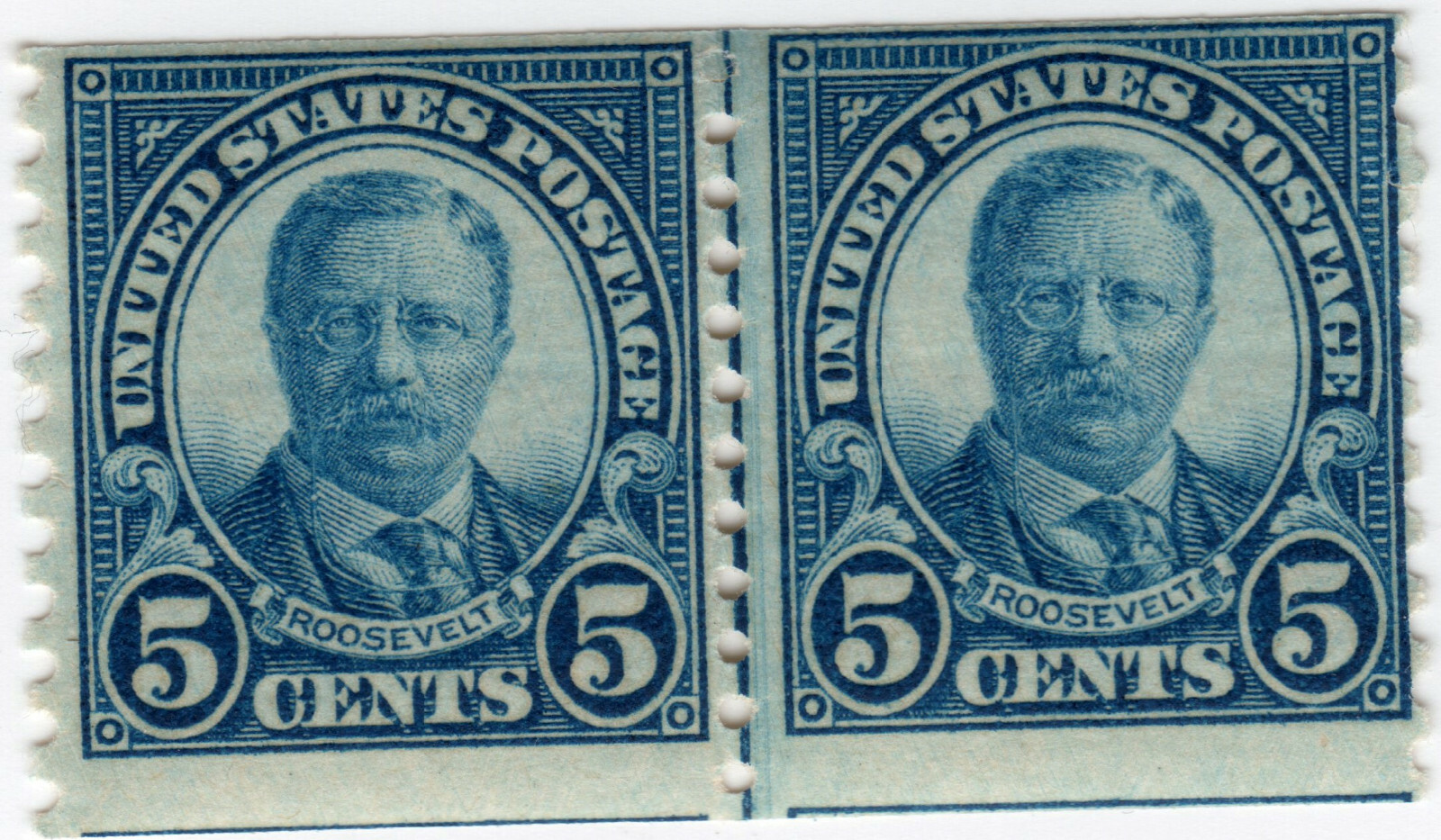 Scott #602 Teddy Roosevelt Joint Line Pair - MNH #3