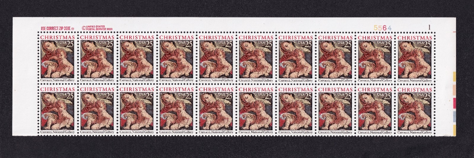 Scott #2427 Madonna Plate Zip Block of 20 Stamps - MNH UR