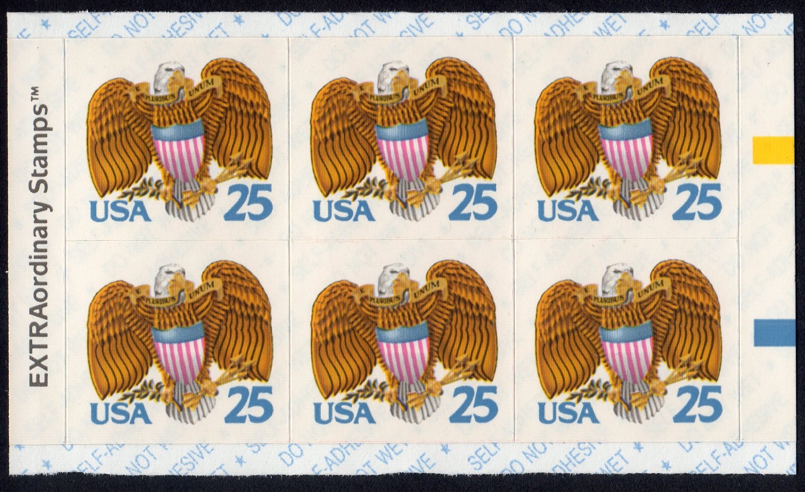 Scott #2431a Eagle & Shield Booklet Pane Plate Block of 6 Stamps - MNH Y C