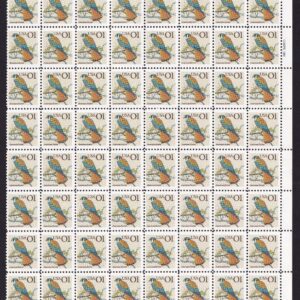 Scott #2477-2478 Eastern Bluebird & Kestrel Partial Sheet of 80 Stamps - MNH