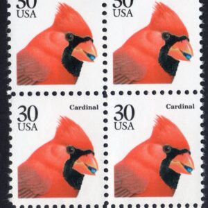 Scott #2480 Cardinal 30¢ Block of 4 Stamps - MNH