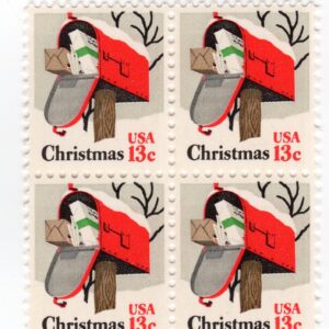 Scott #1730 Winter Rural Mailbox Block of 4 Stamps - MNH