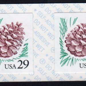 Scott #2491c Pine Cone Coil Pair of Stamps - MNH
