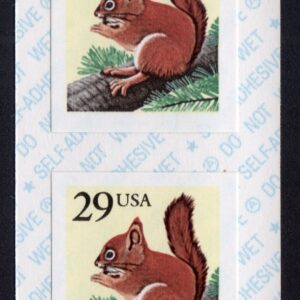 Scott #2489v Squirrel Coil Pair of Stamps - MNH