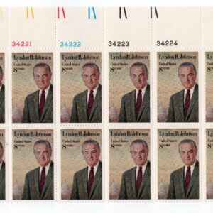 Scott #1503 Lyndon B. Johnson (LBJ) Plate Block Of 16 Stamps - MNH UL #2