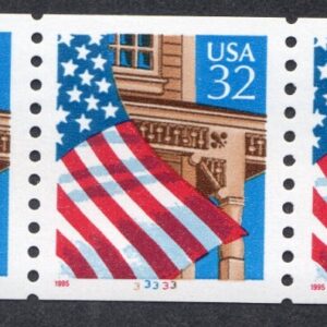 Scott #2913 Flag Over Porch Plate Number Coil (PNC5) of 5 Stamps - MNH P#33333