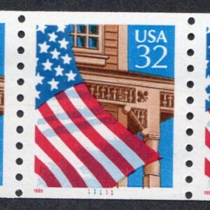 Scott #2913 Flag Over Porch Plate Number Coil (PNC5) of 5 Stamps - MNH P#11111