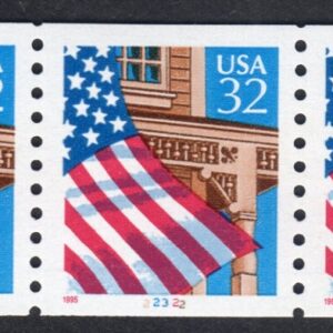 Scott #2913 Flag Over Porch Plate Number Coil (PNC5) of 5 Stamps - MNH P#22322
