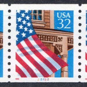 Scott #2913 Flag Over Porch Plate Number Coil (PNC5) of 5 Stamps - MNH P#22222