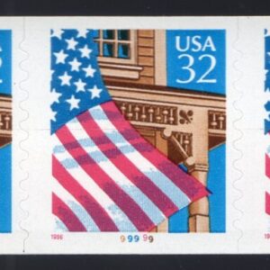 Scott #2915A Flag Over Porch Plate Number Coil (PNC5) of 5 Stamps - MNH P#99999