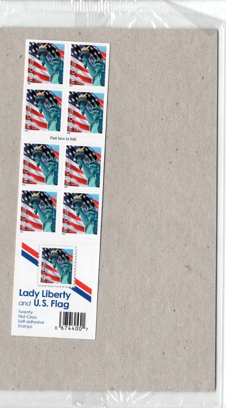 Scott #3972a Statue of Liberty & Flag Booklet of 20 Stamps - Sealed