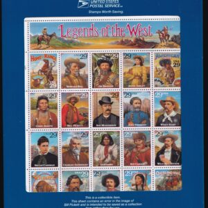 Scott #2870 29¢ Legends of the West (Recalled) Sheet of 20 Stamps - Sealed #4