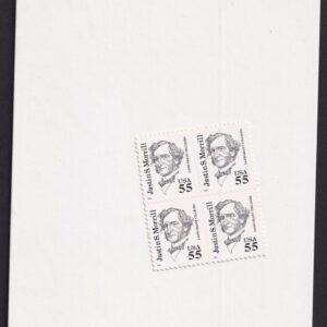 Scott #2941 Justin S. Morrill (Vermont) Block of 4 Stamps- Sealed