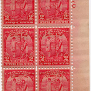 Scott #717 Arbor Day Plate Block of 6 Stamps - MNH P#20876