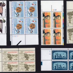 Scott #2141a-2142-2147-2152-2153-2154 War Veterans Plate Block of 4 Stamps - MNH