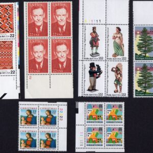 Scott #2238b-2239-2243a-2244-2245-2246 Michigan Plate Block of 4 Stamps - MNH