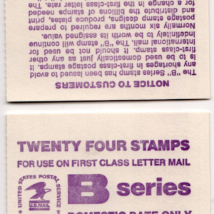 Scott #BK136 (1819a) 18¢ Eagle B Series Booklet of 24 Stamps - MNH