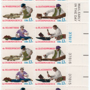 Scott #1720a (1717-20) Skilled Colonial Workers Plate Block of 20 Stamps MNH LR
