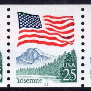 Scott #2280a Flag Over Yosemite Plate # Coil (PNC5) of 5 Stamps - MNH P#11