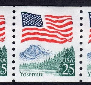 Scott #2280a Flag Yosemite Plate # Coil (PNC5) of 5 Stamps MNH P#11 End of coil
