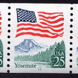 Scott #2280a Flag Over Yosemite Plate # Coil (PNC3) of 3 Stamps - MNH P#11
