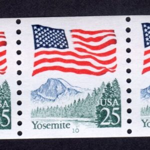 Scott #2280a Flag Over Yosemite Plate # Coil (PNC5) of 5 Stamps - MNH P#10