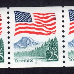 Scott #2280a Flag Over Yosemite Plate # Coil (PNC5) of 5 Stamps - MNH P#9