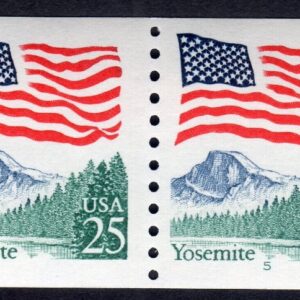 Scott #2280 Flag Over Yosemite Plate # Coil (PNC3) of 4 Stamps - MNH P#5