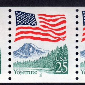 Scott #2280 Flag Over Yosemite Plate # Coil (PNC3) of 3 Stamps - MNH P#5