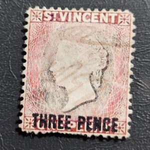 Stamp British Colonies St Vincent 1897 Queen Victoria Surcharged A1 #60 used