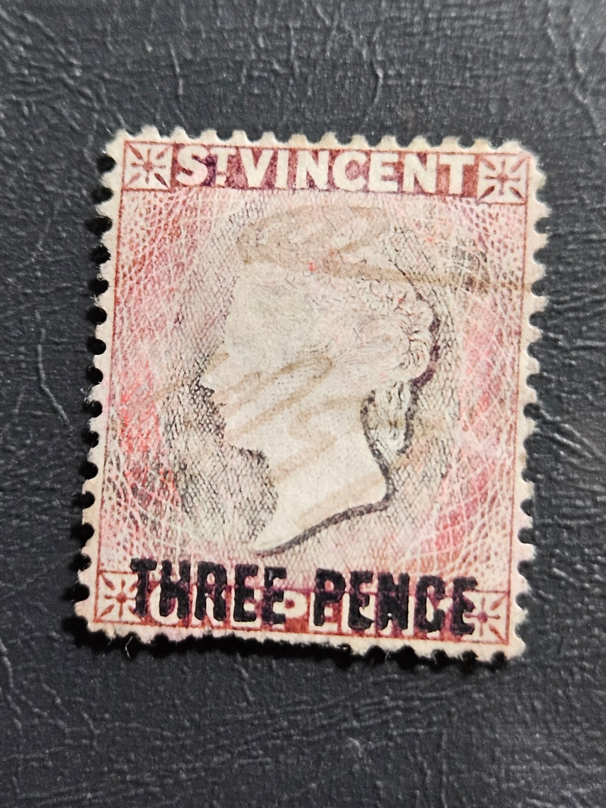 Stamp British Colonies St Vincent 1897 Queen Victoria Surcharged A1 #60 used