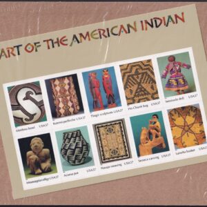 Scott #3873 American Indian Art Sheet of 10 Stamps - Sealed Brown