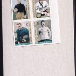 Scott #3811a Early Football Heroes Plate Block of 4 Stamps - Sealed