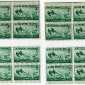 Scott #936 Coast Guard Matched Set of Plate Blocks - MNH P#23337