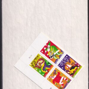 Scott #3824a (3821-24) Holiday Music Makers Plate Block of 4 Stamps - Sealed
