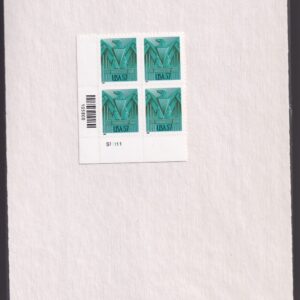 Scott #3471A Eagle Art Deco Plate Block of 4 Stamps - Sealed