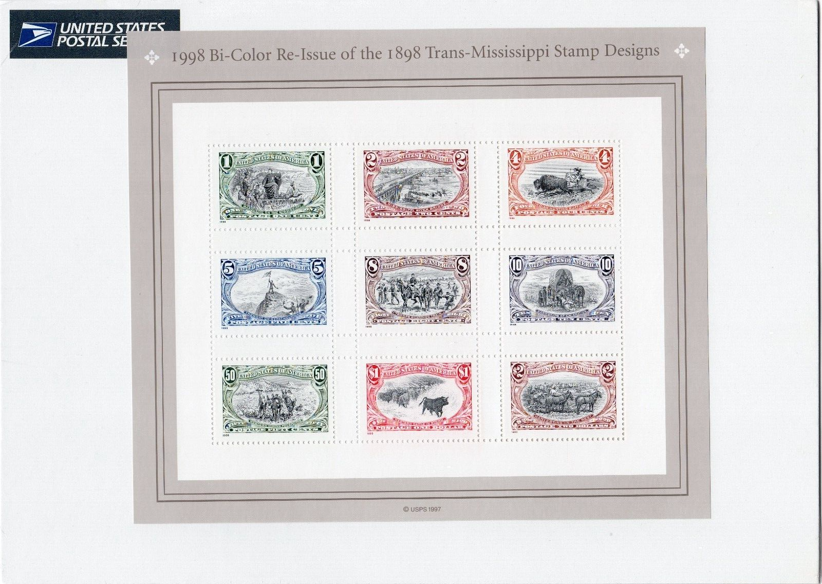 Scott #3209 Trans-Mississippi (Cattle in Storm) Sheet of 9 Stamps - Sealed White