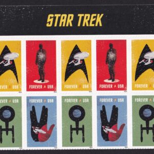 Scott #5135a Star Trek (Spock) Half Sheet (Title) of 10 Forever Stamps - MNH Top