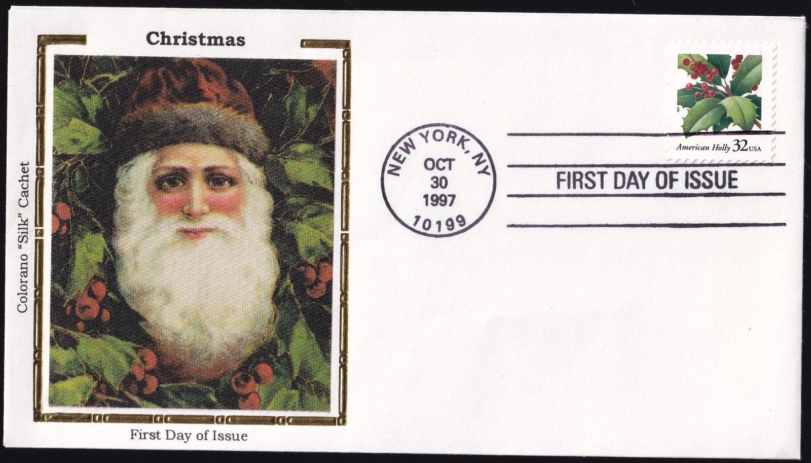 Scott #3177 American Holly (10/30/1997) Colorano Silk FDC New York, NY