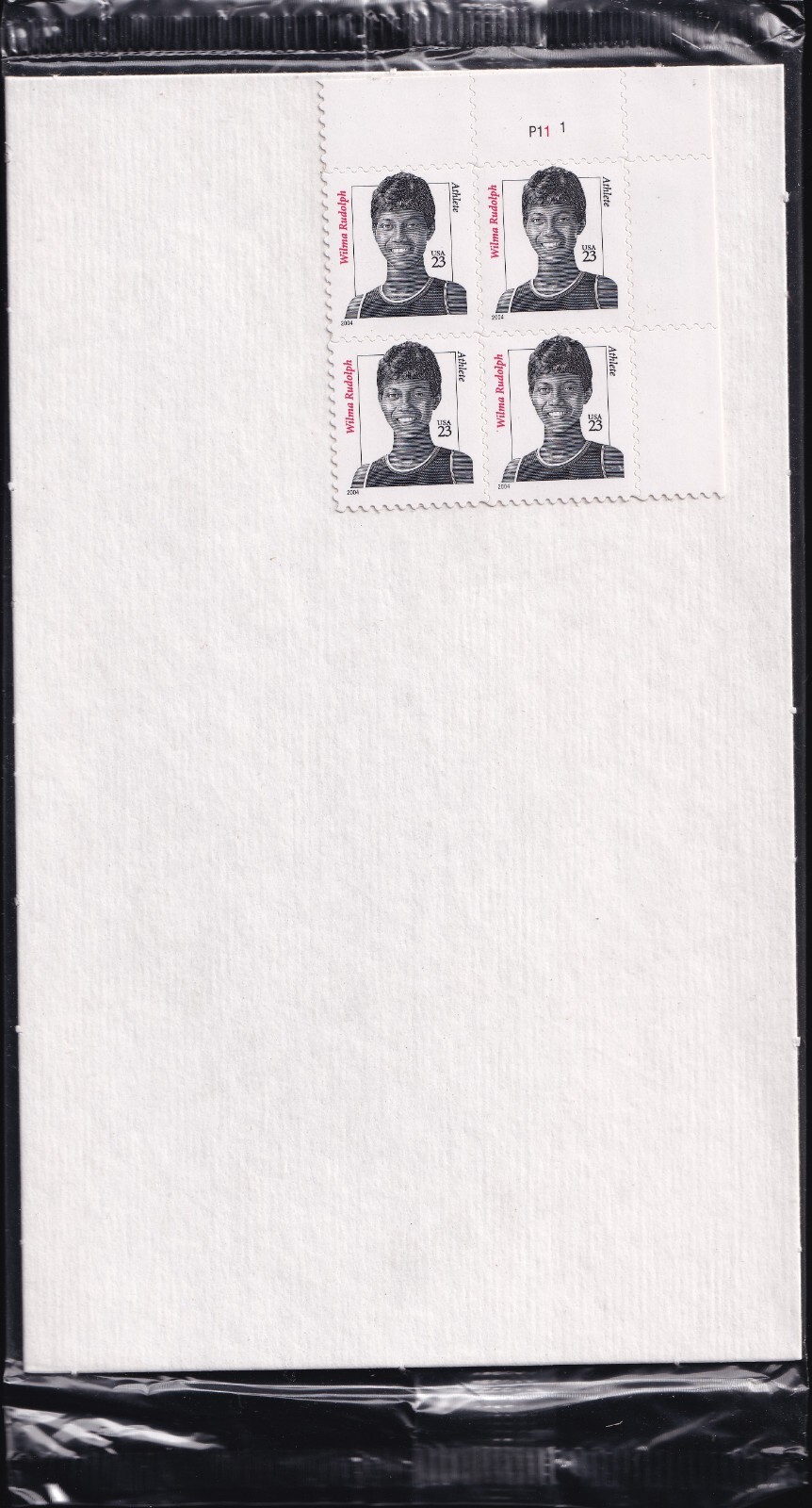 Scott #3422 Wilma Rudolph Plate Block of 4 Stamps - Sealed