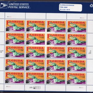 Scott #2950 Florida Gators Sheet of 20 32¢ Stamps - Sealed