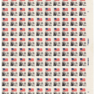 Scott #1894e Flag over Supreme Court Sheet of 100 Stamps - MNH P#2 (2 Plate #s)