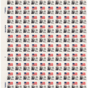 Scott #1894e Flag over Supreme Court Sheet of 100 Stamps - MNH P#2 Left