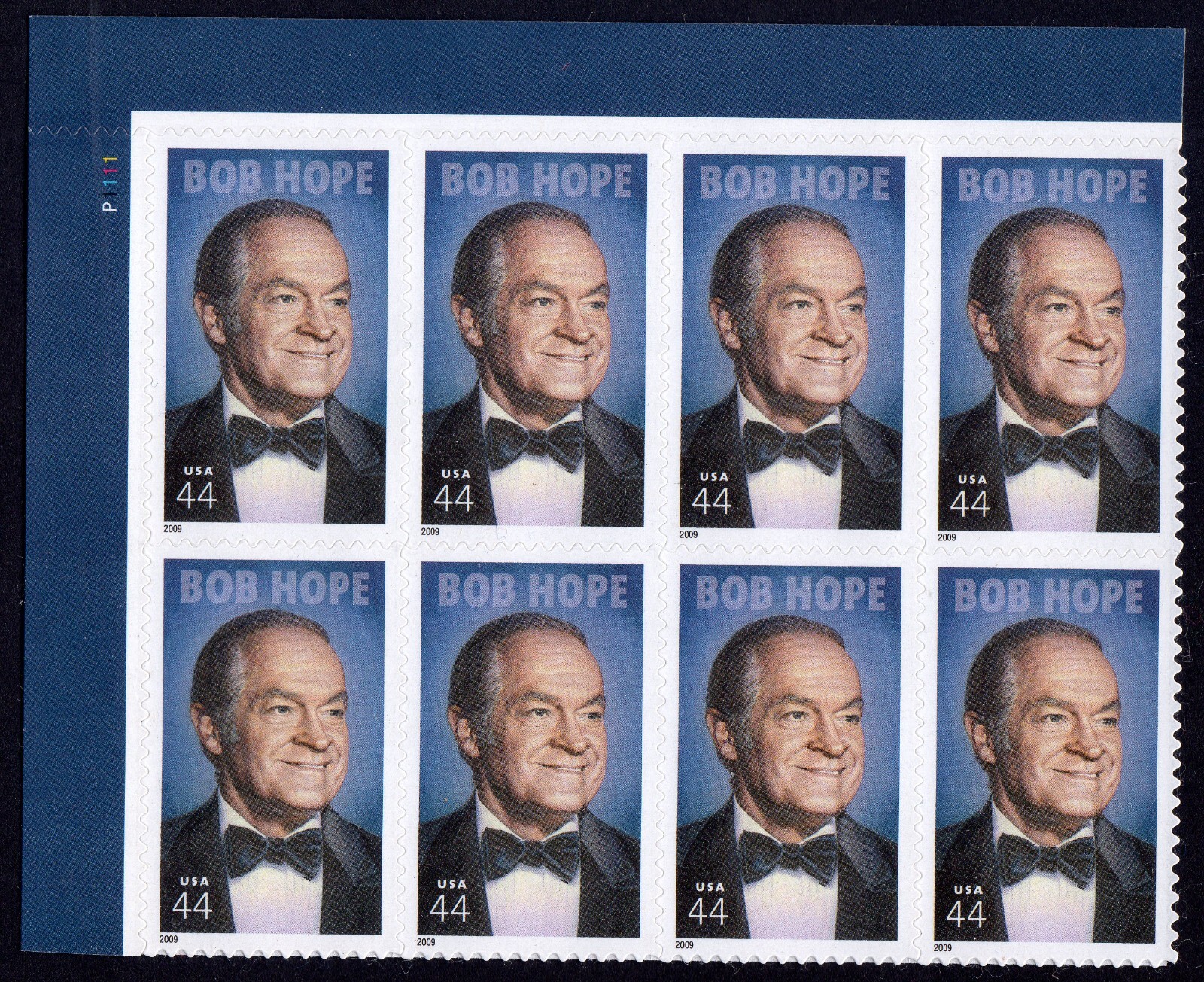 Scott #4406 Bob Hope Plate Block of 8 Stamps - MNH